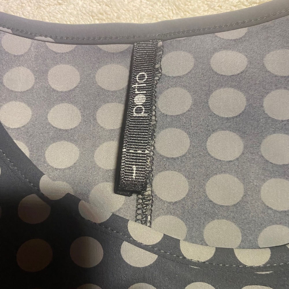 Porto SF Womens Black Gray Dot Lantern Bubble Dress Long Sleeve Pockets Size 1 - Picture 3 of 9
